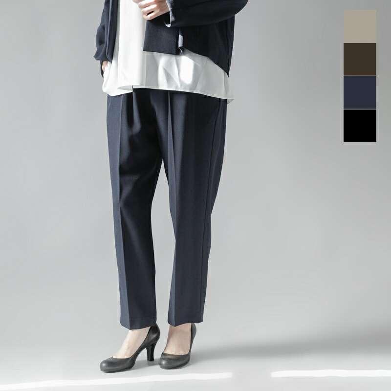 WHYTO（ホワイト） センタープレス イージー テーパード トラウザー