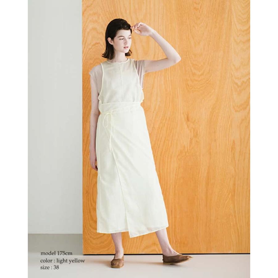 【クーポン対象】whyto ホワイト ラップ コンビネーション ドレス ワンピース 春ワンピ WRAP CONBINATION DRESS wht24hop4046  2024ss新作｜aranciato｜03