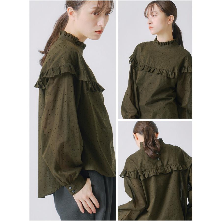 WHYTO（ホワイト） セール【60%OFF】ホワイト フロッキードット フリル
