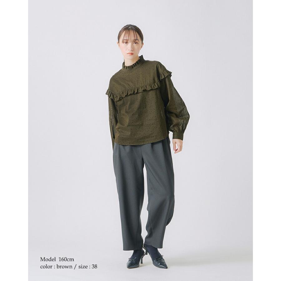 WHYTO（ホワイト） セール【60%OFF】ホワイト フロッキードット フリル