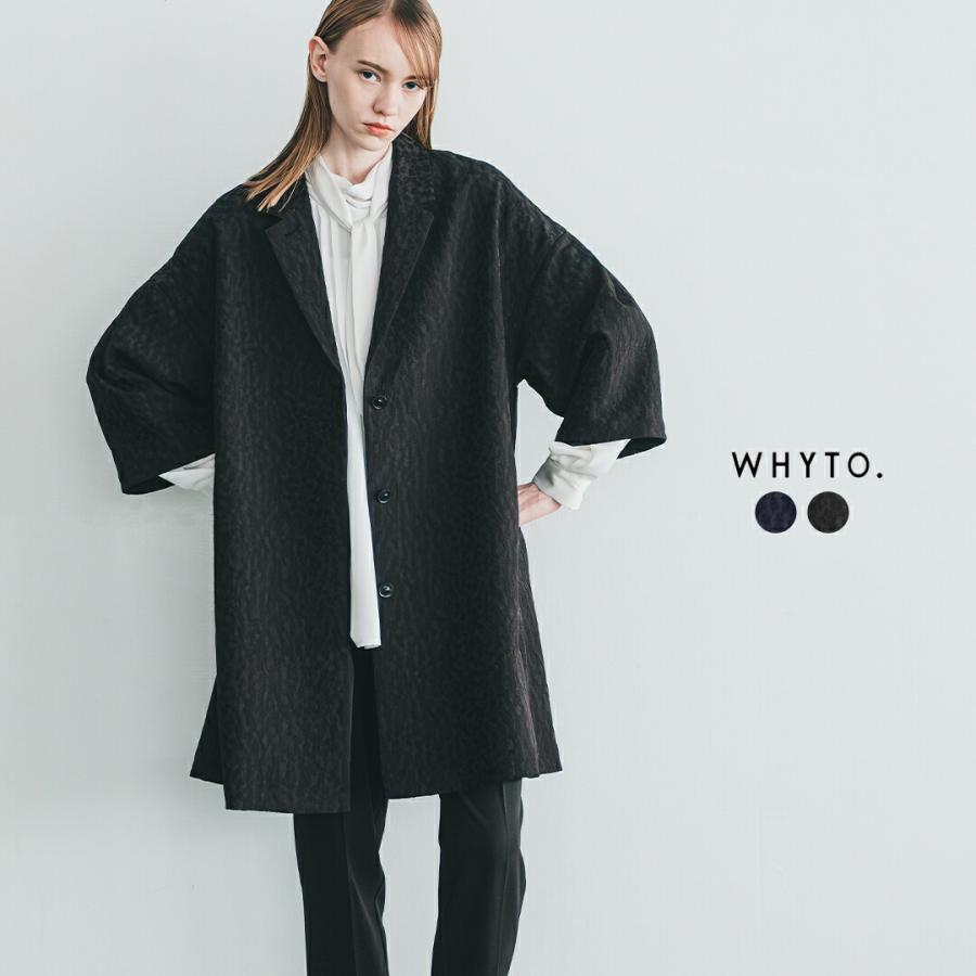 WHYTO（ホワイト） ジャガード テントラインコート jacquard tent line