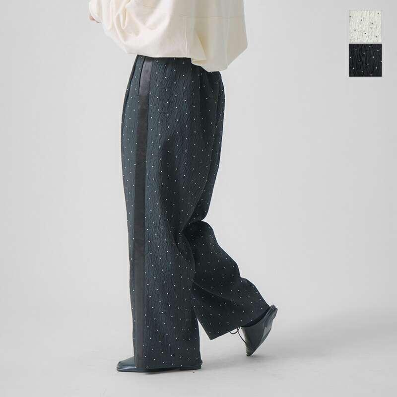 WHYTE. ベージュ ラップラインパンツ WHYTE. ベージュ ラップラインパンツ