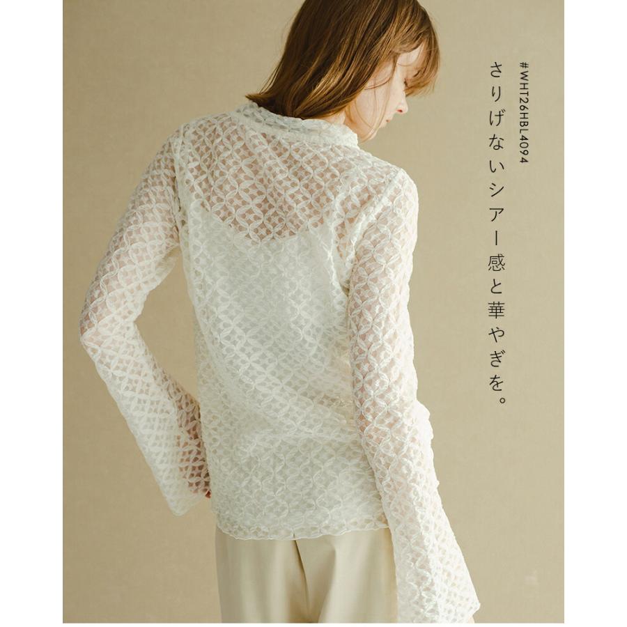 ★フランス輸入品★ブラウス★レース★白色★ フレンチシック ヴィンテージ レース 透かし彫り セクシー 開襟