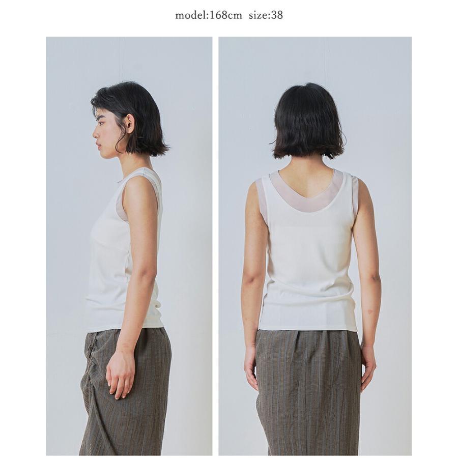ホワイト whyto シアー コンビネーション 2way タンクトップ sheer combination tank top wht26hcs4011 レディース 春夏 2026ss新作_15