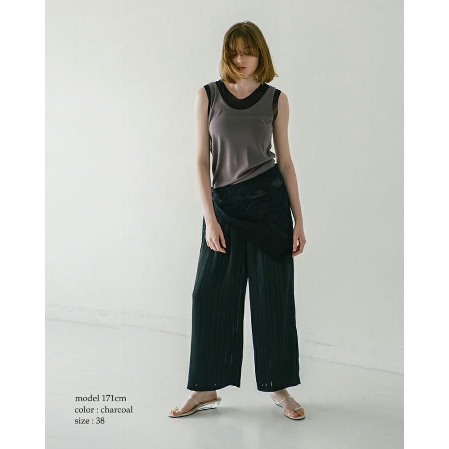 ホワイト whyto シアー コンビネーション 2way タンクトップ sheer combination tank top wht26hcs4011 レディース 春夏 2026ss新作_6