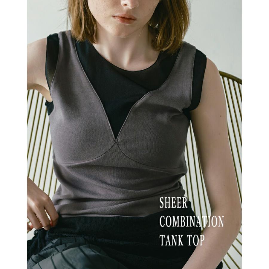 ホワイト whyto シアー コンビネーション 2way タンクトップ sheer combination tank top wht26hcs4011 レディース 春夏 2026ss新作_10