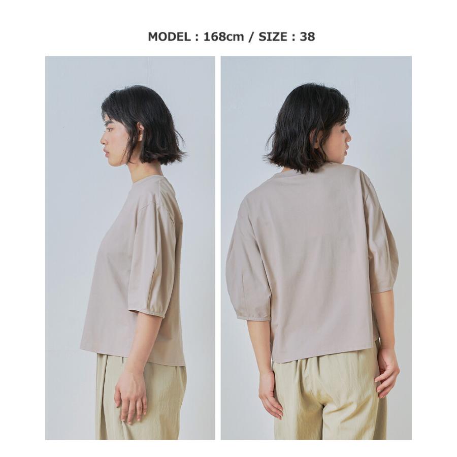 WHYTO（ホワイト） コットン カーブスリーブ Tシャツ curve sleeve tee