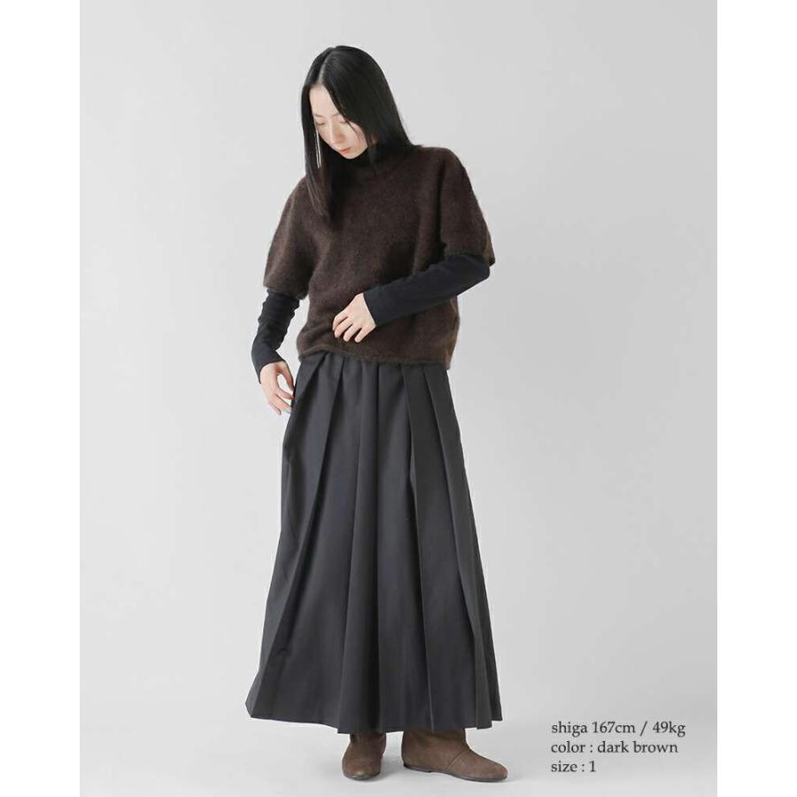 UNFIL（アンフィル） ストレッチ スーパーキッドモヘア 半袖 プル
