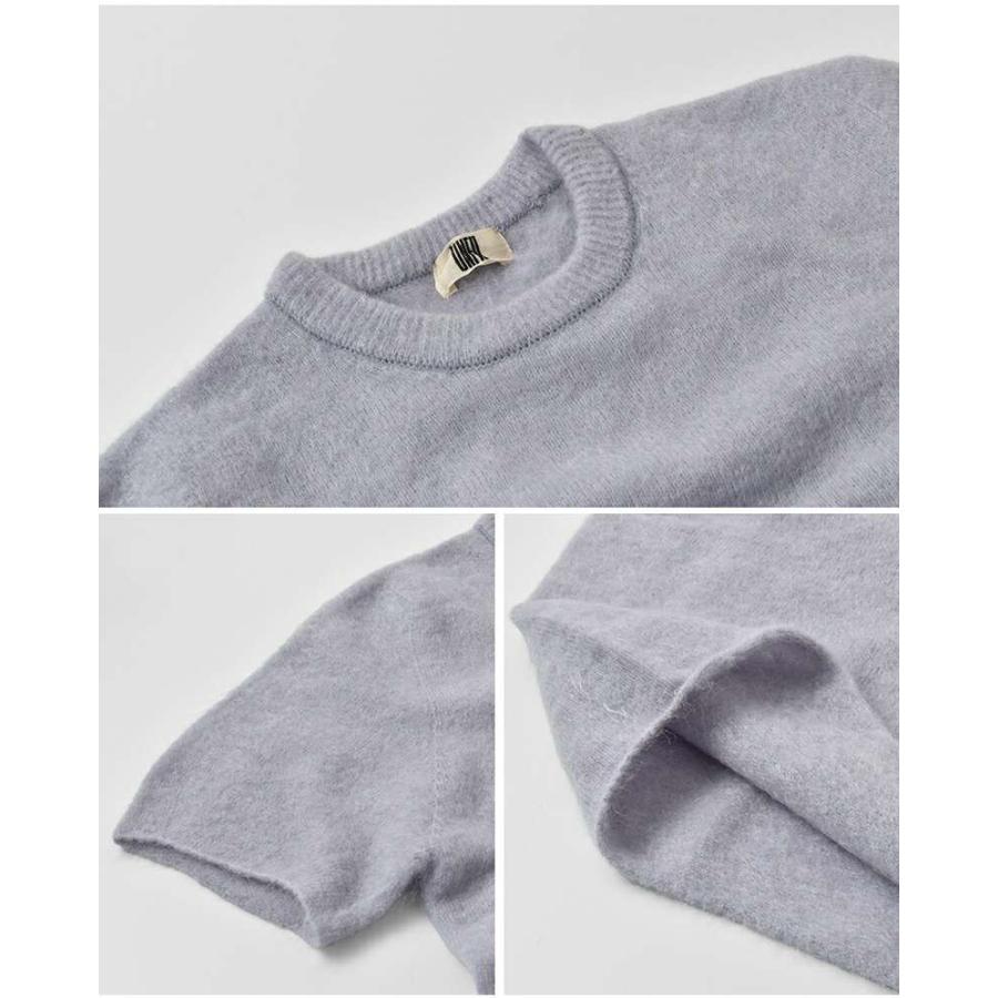 UNFIL（アンフィル） ストレッチ スーパーキッドモヘア 半袖 プル