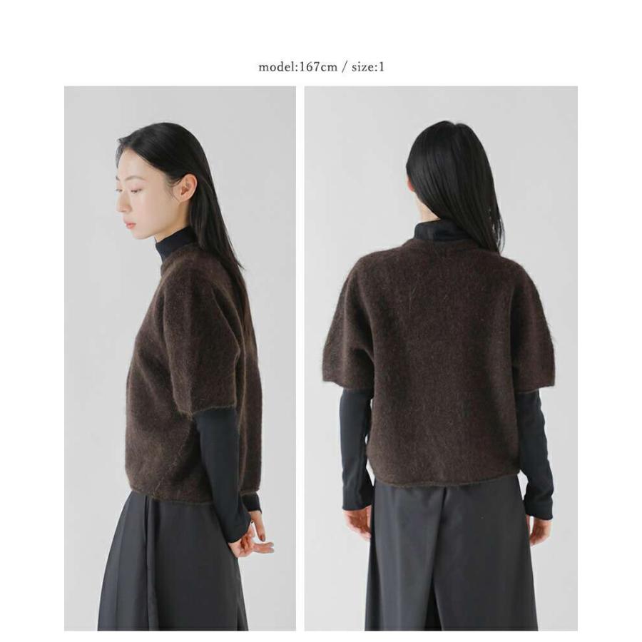 UNFIL（アンフィル） ストレッチ スーパーキッドモヘア 半袖 プル