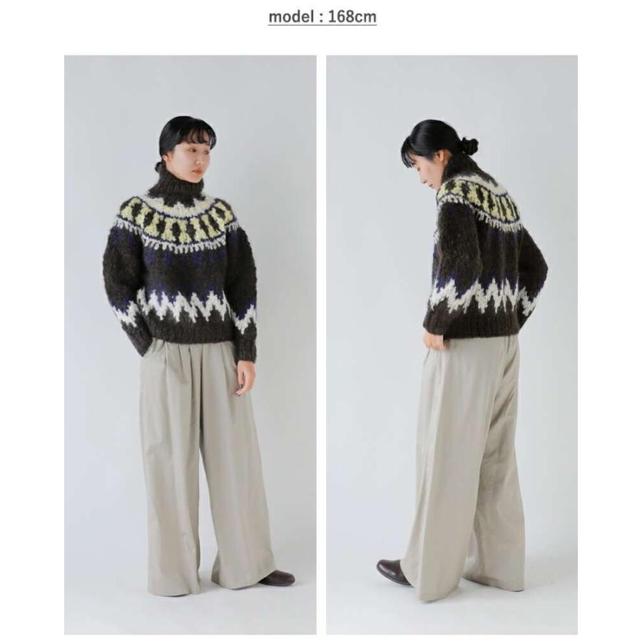 UNFIL（アンフィル） モヘアブレンド ハンドニット ハイネック プル