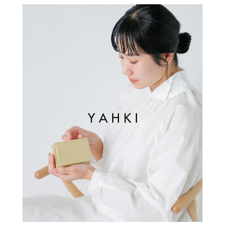 YAHKI（ヤーキ） スムースレザー コンパクト 三つ折り ウォレット yh