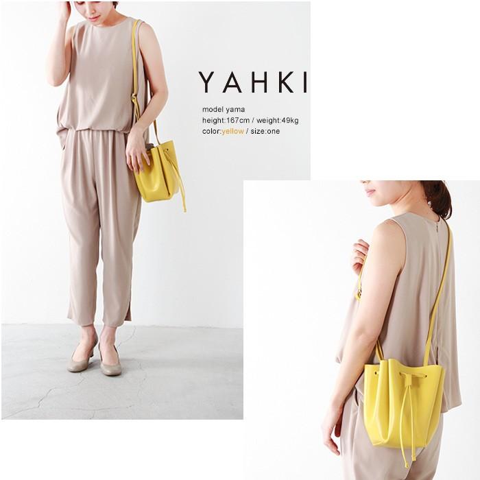 キーワード対象 Yahki ヤーキ レザー巾着ショルダーバッグ Yh 56