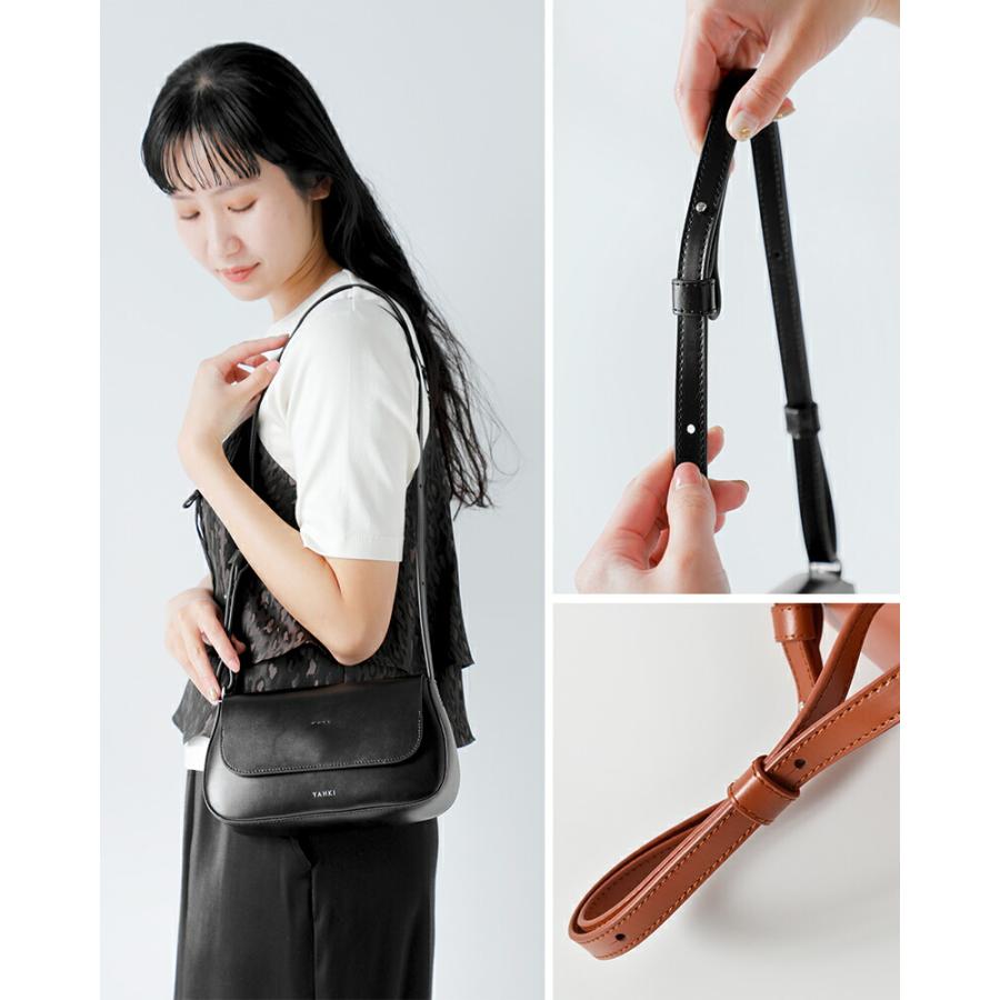 ■新品■未使用■ YAHKI ヤーキ レザー クロスボディ ショルダーバッグ ポシェット レディース ブラック系 AN9881 YAHKI（ヤーキ） ショルダーバッグ レディース スクエア クロスボディ