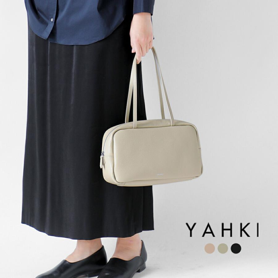 YAHKI（ヤーキ） シュリンク ダブルフェイスレザー ハンドバッグ yh