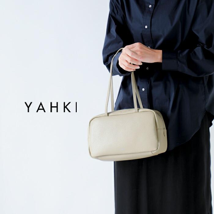 YAHKI（ヤーキ） シュリンク ダブルフェイスレザー ハンドバッグ yh