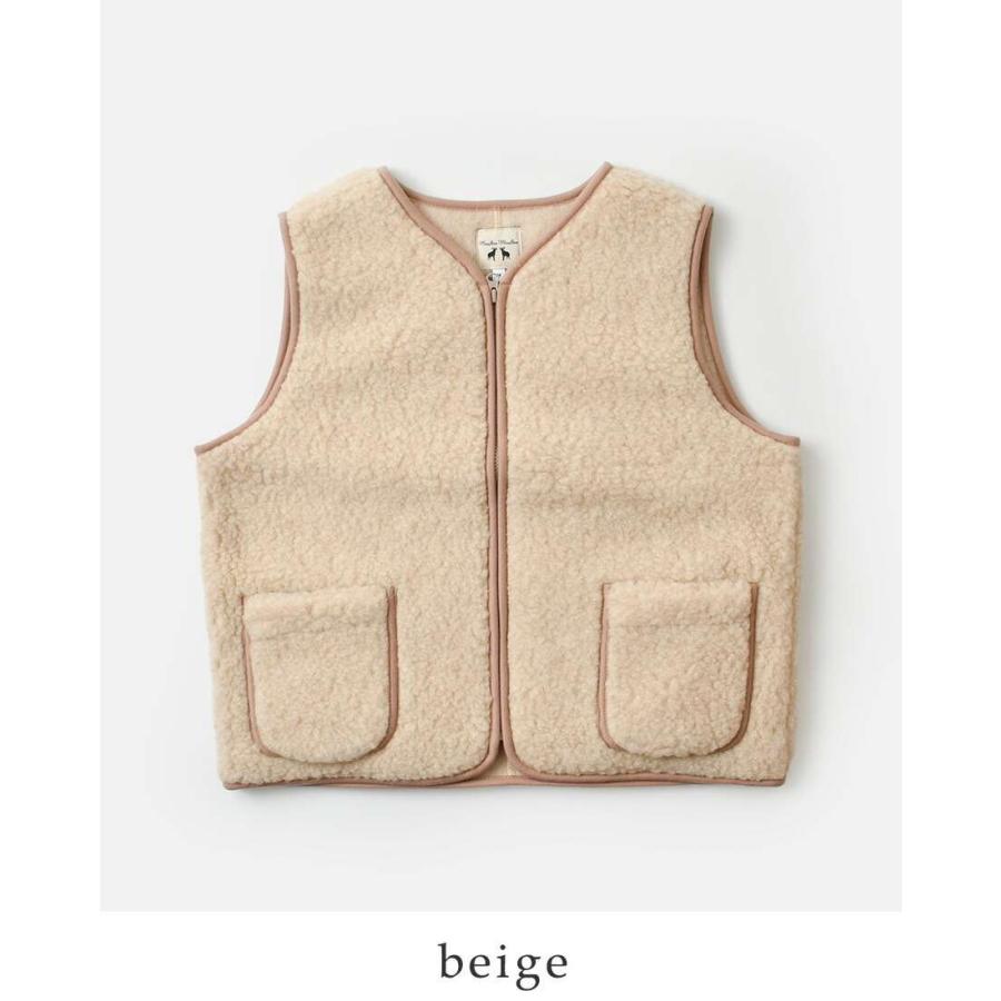 新品未使用★muta・ムータ パイル地アイコン エコファー ジップ ベスト(2) ムフロン Mouflon ウール パイル ジップベスト zipv レディース