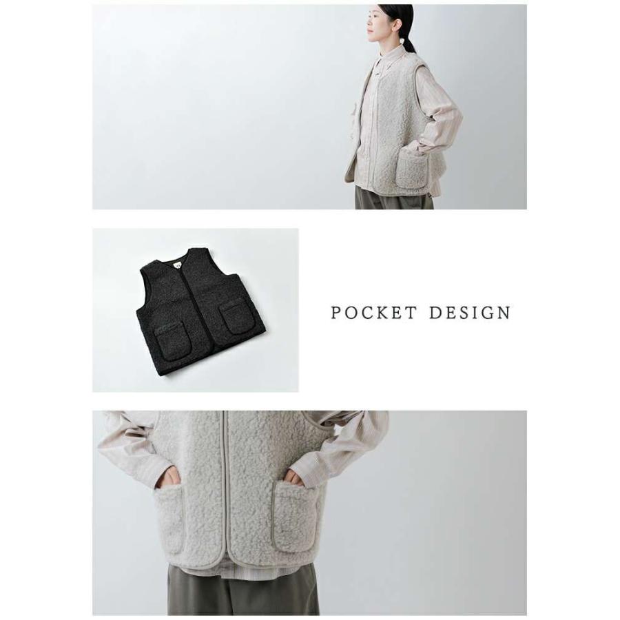 セール【40%OFF】ムフロン ムフロン Mouflon ウール パイル ジップ