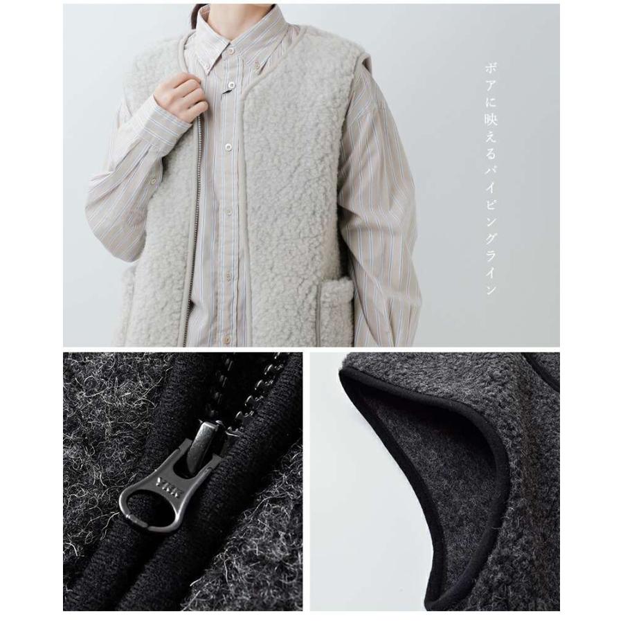 セール【20%OFF】ムフロン ムフロン Mouflon ウール パイル ジップ