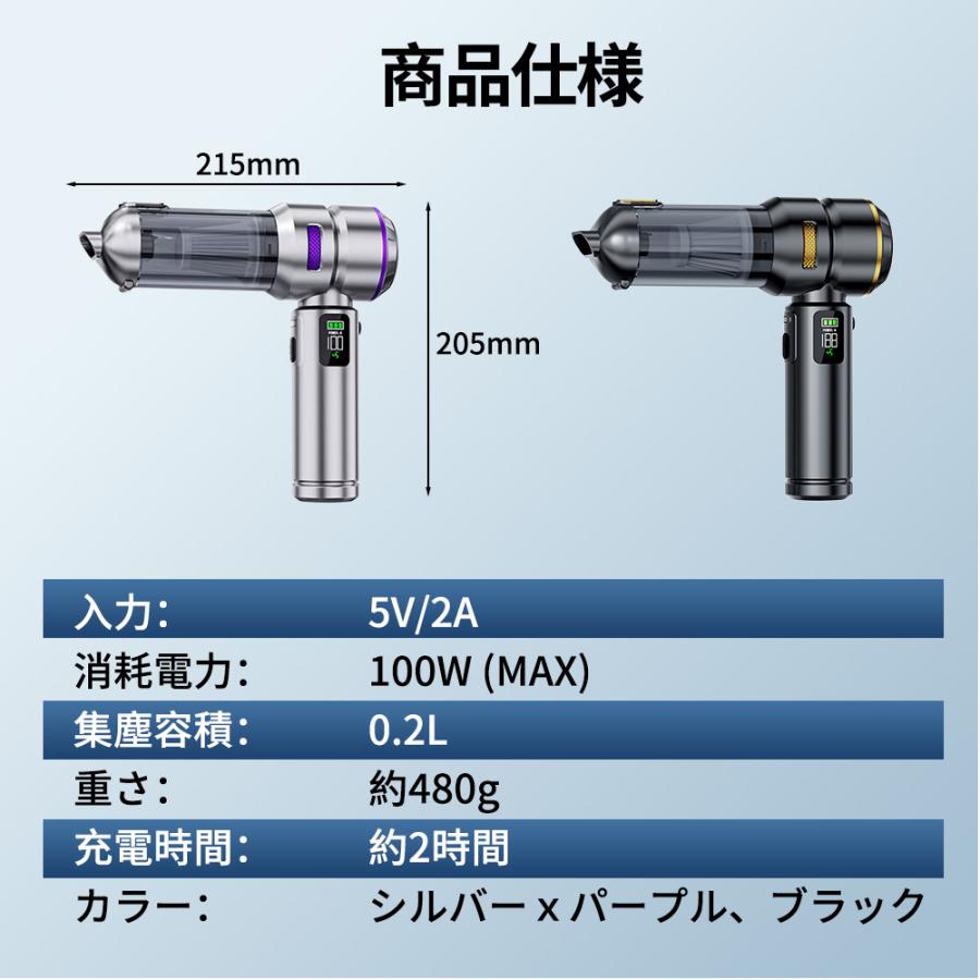 Joyhouse 「クーポンで4380円」ハンディクリーナー 掃除機 車用掃除機