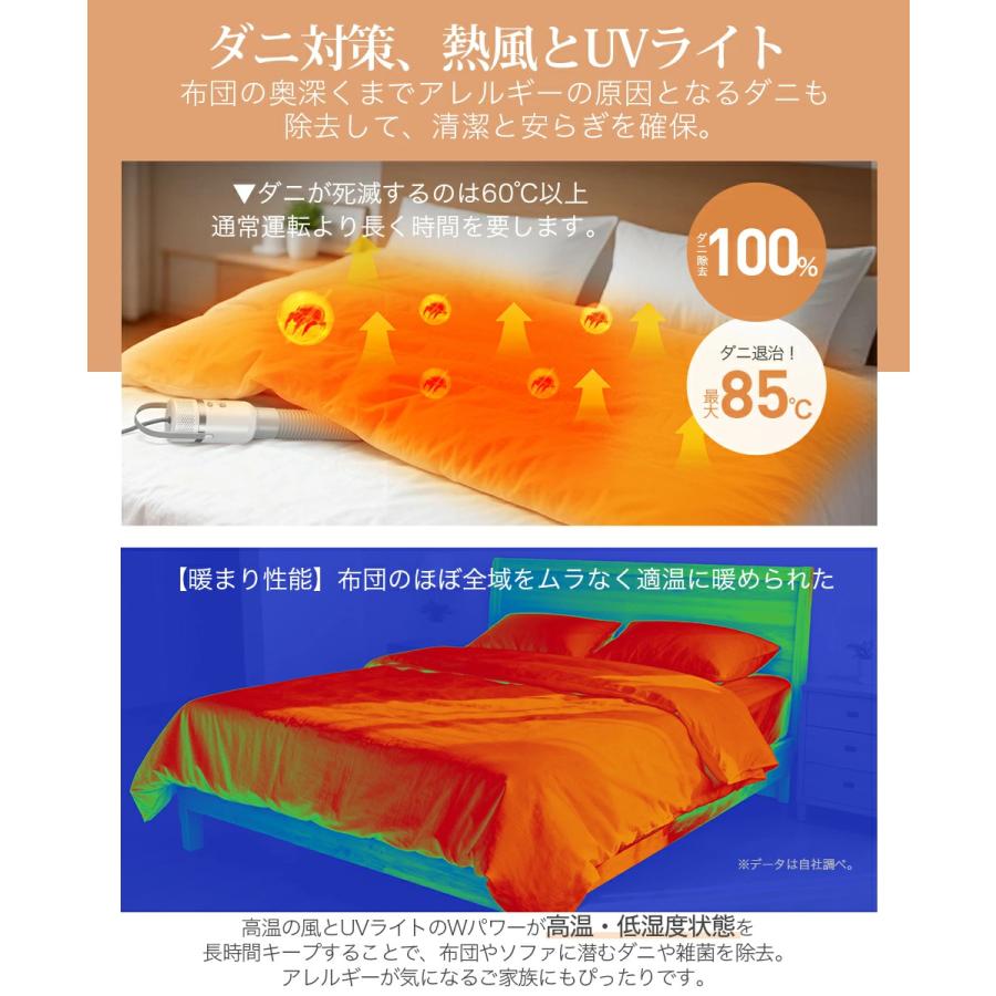 YUGOR 「クーポンで6580円」布団乾燥機 14*7cm 乾燥機 小型 ふとん乾燥