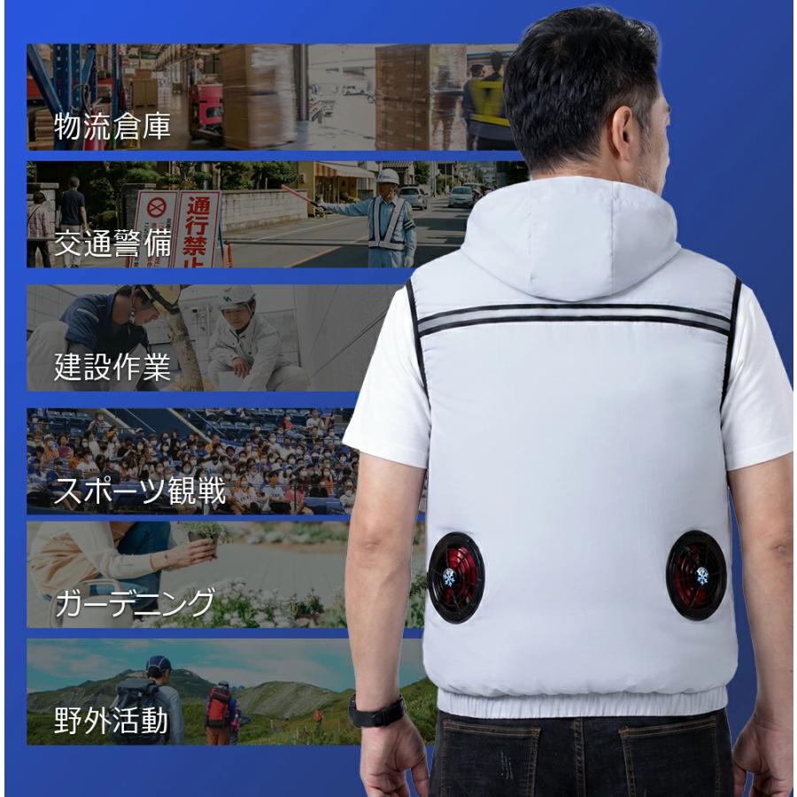 クーポンで10800円！ 空調ベスト 空調作業服 40500mAhバッテリー 作業