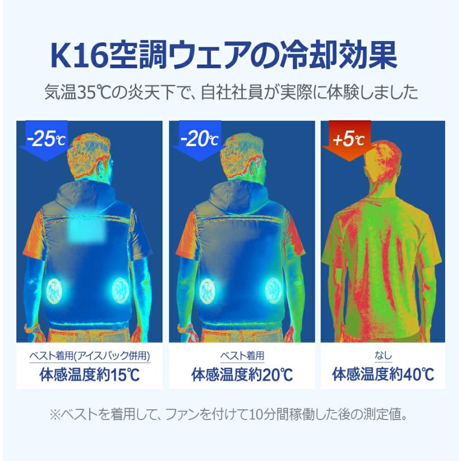 クーポンで10800円！ 空調ベスト 空調作業服 40500mAhバッテリー 作業