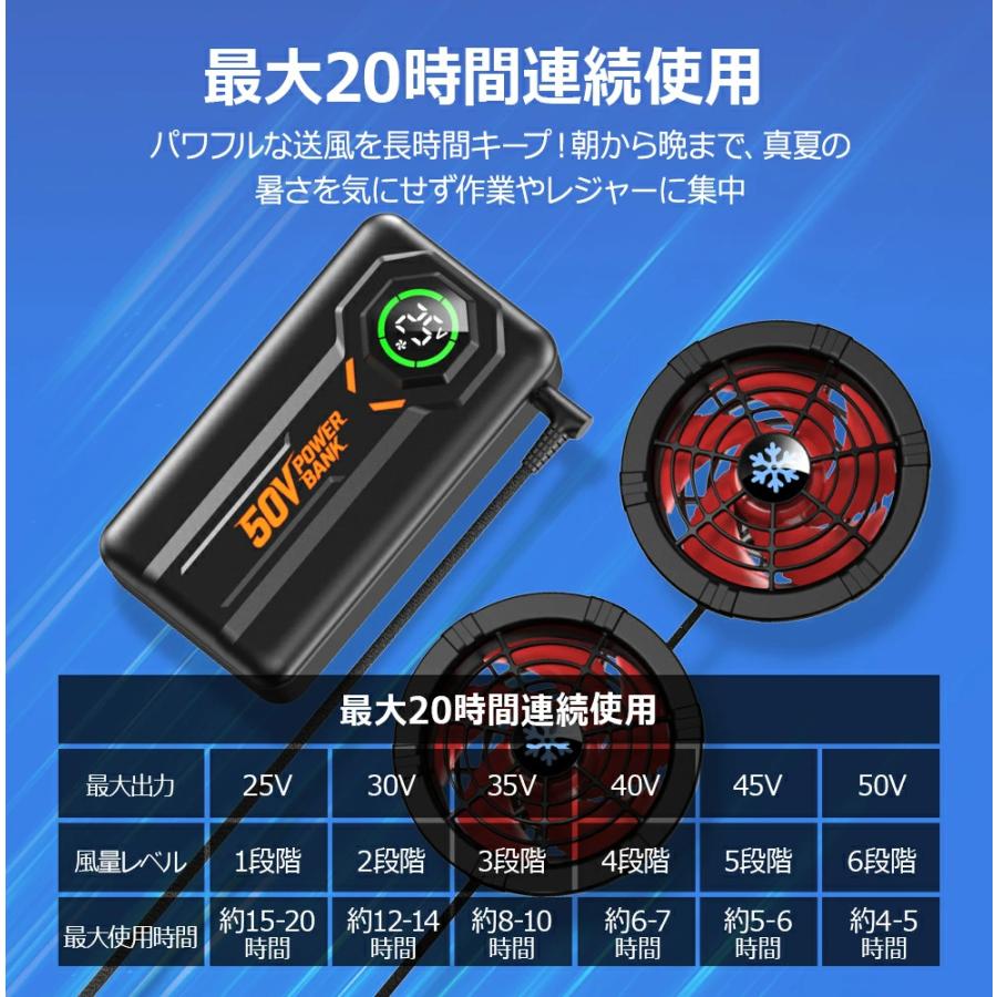 クーポンで10800円！ 空調ベスト 空調作業服 40500mAhバッテリー 作業