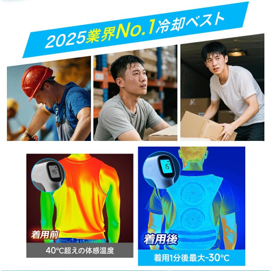 空調作業服 冷却ベストアイスパック 冷却服 ファン付きベスト20000mAh 2点購入で1点あたり8780円！空調ベスト フルセット 冷却ベスト 空調