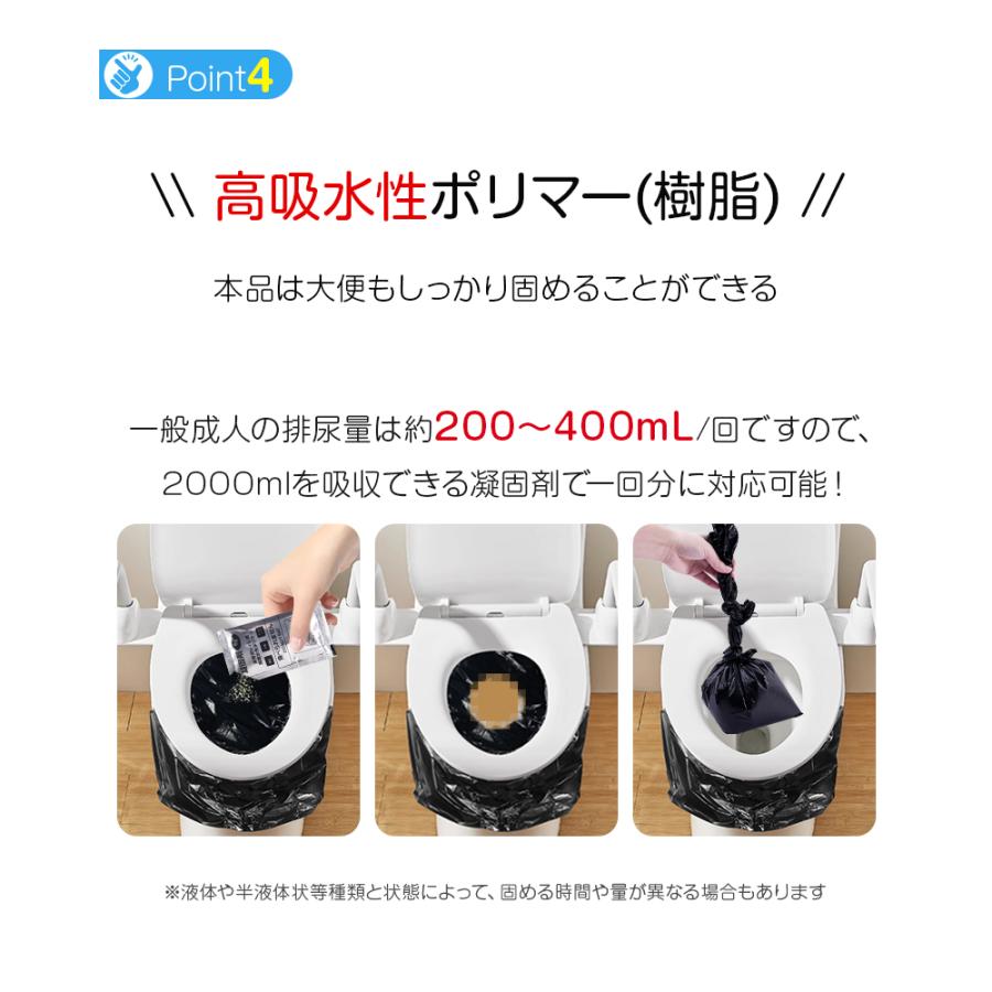 簡易トイレ 非常用トイレセット 防災用品 防災グッズ 防災セット 20〜600回分 非常用簡易トイレ 防臭袋 アウトドア 介護用 防災 携帯トイレ 台風 災害時｜aranet｜11