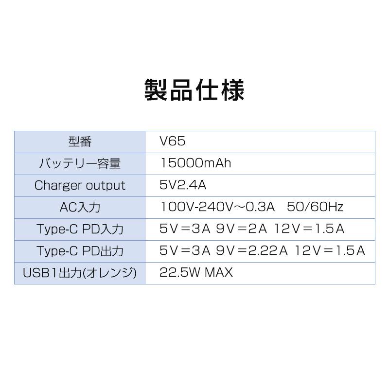 モバイルバッテリー アダプター 15000mAh 軽量 AC式充電器 急速充電器 AC式充電器 折りたたみ式 ケーブル内蔵 iPhone/iP ad/Android対応 懐中電灯 新生活 応援｜aranet｜16