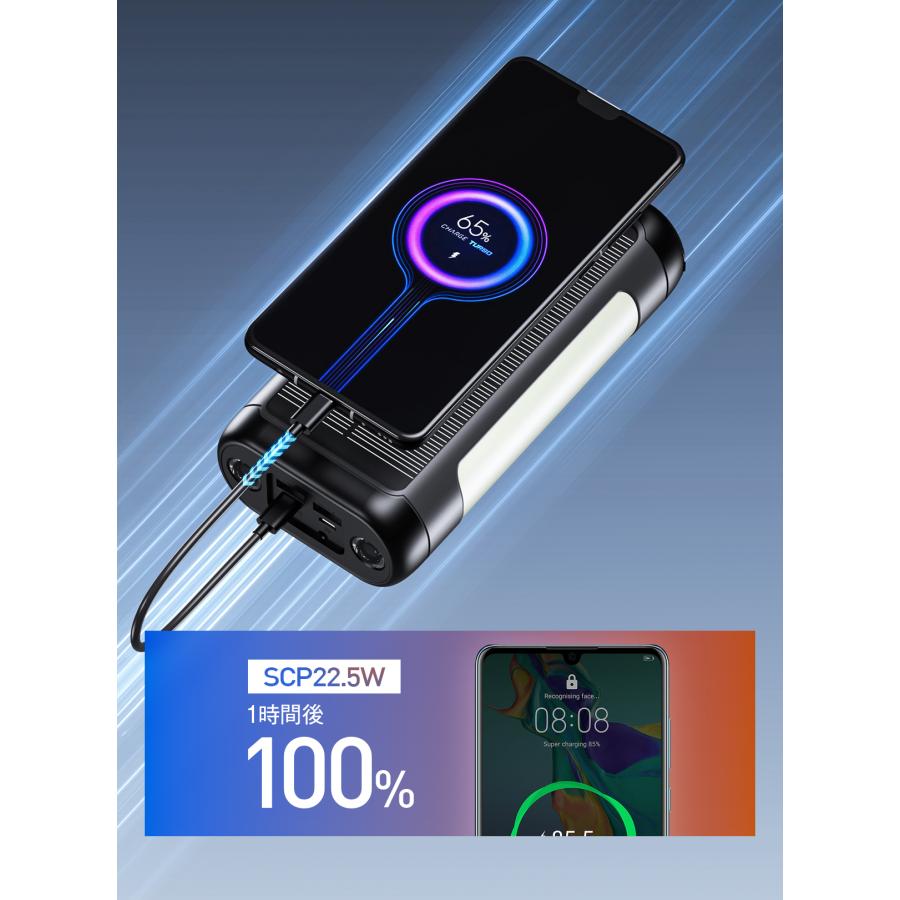 モバイルバッテリー ソーラーパネル付　60000mah超 急速充電 5台同時充電 楽天市場】クーポンで3,780円【 超急速充電 】 ソーラー充電器