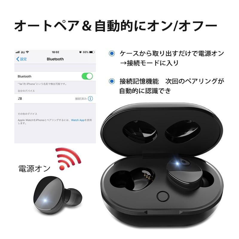 高音質 防水ワイヤレスイヤホン バッテリー搭載　Bluetooth ss248