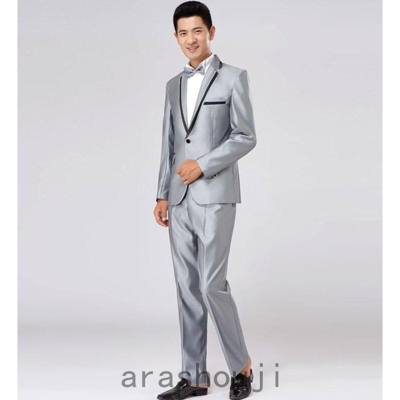 返品 交換対象商品 2ピーススーツ 演出 上下セット 結婚式ol通勤50代30代40代 紳士用スリムメンズ ジャケット パンツフォーマル 一つボタン スーツ カジュアル 成人式 燕尾服 サイズ M Binghamtonhots Com