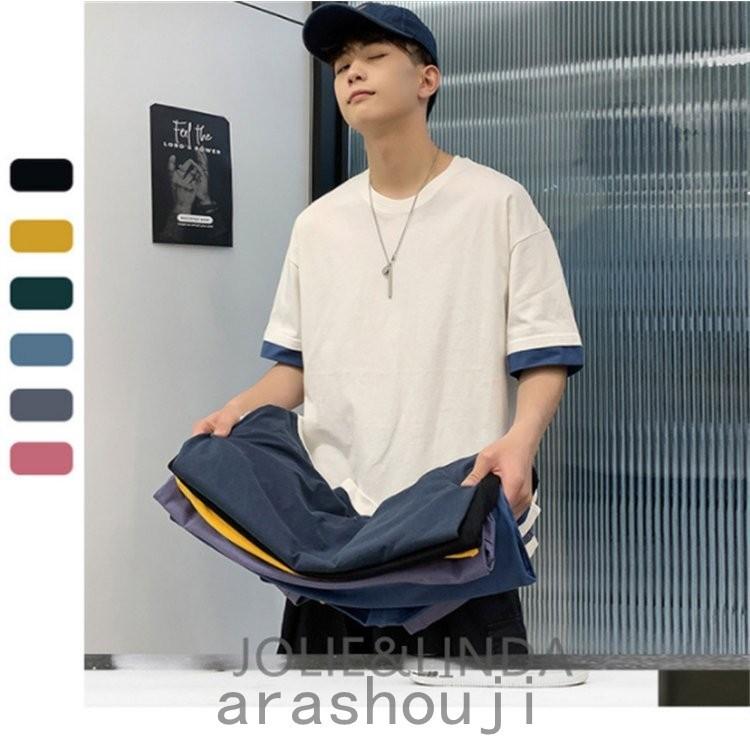 ビッグシルエットtシャツ メンズ おしゃれ 半袖 無地 安い ストリート 韓国ファッション 夏 Ara316 0515 嵐商会 通販 Yahoo ショッピング