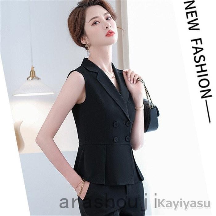 パンツスーツ レディース 夏 オフィス 袖無し スーツ 上下セット ノースリーブ フォーマル パンツ Ol カジュアル リクルート 就活 面接 おしゃれ 通勤着 Ara37s 0618 嵐商会 通販 Yahoo ショッピング