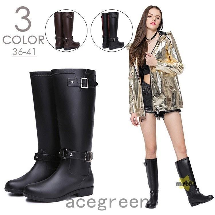 レインブーツ レディース ロング 歩きやすい おしゃれ 長靴 ロングブーツ レインシューズ 無地 シンプル きれいめ Ara39 0367 嵐商会 通販 Yahoo ショッピング