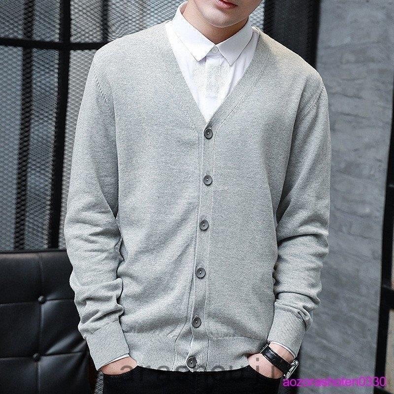 ニットカーディガン メンズ ニットカーデ 無地 長袖 サマーニット Ara46 嵐商会 通販 Yahoo ショッピング