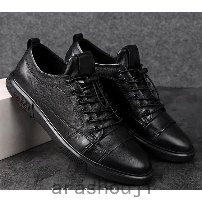 スニーカーメンズローカットシンプルカジュアルシューズ白黒牛革レザー靴おしゃれイギリス風通勤通学 Pad61 嵐商会 通販 Yahoo ショッピング