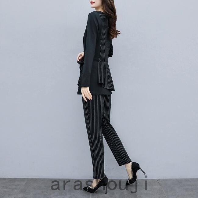 スーツ レディース 大きいサイズ パンツスーツ 安い 上品 通勤 Ol 入園式 おしゃれ 60代 50代 40代 黒 卒業式 ２点セット 洗える ビジネススーツ 体型カバー Pd77 嵐商会 通販 Yahoo ショッピング