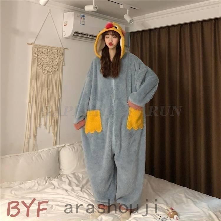 モコモコ ルームウェア レディース かわいい 秋冬 おもしろい キャラクター もこもこ パジャマ ジャンプスーツ 着ぐるみ 寝巻き 部屋着 ホームウェア Pf948 嵐商会 通販 Yahoo ショッピング
