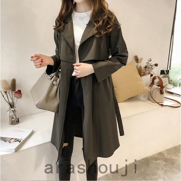 定価の ｏｆｆ トレンチコート レディース 薄手 スプリングコート 大きいサイズ 着痩せ 春秋 ロング丈 コート秋アウター ジャケット 通勤 カジュアル 40代50代 パーカー 羽織り Karolinemedeiros Com Br