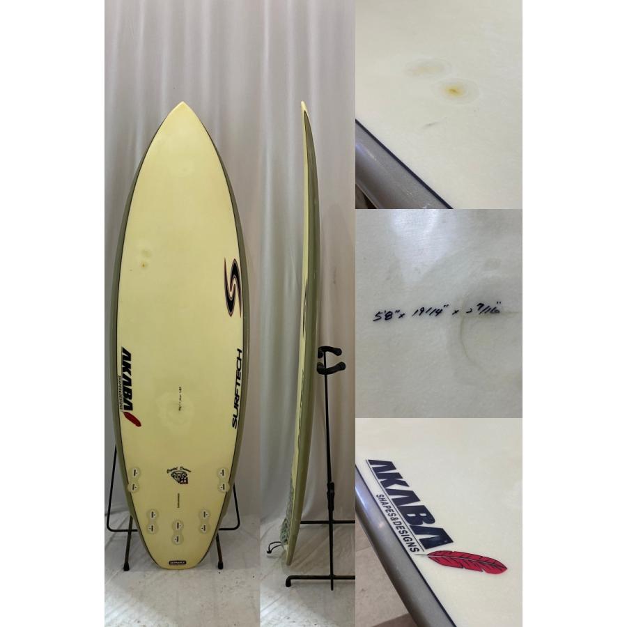 【中古】 Crystal Dreams AKABA surftech (サーフテック) H-1 モデル [CLEAR] 5'8" SURFTECH POWER FLEX サーフボード｜arasoan｜02