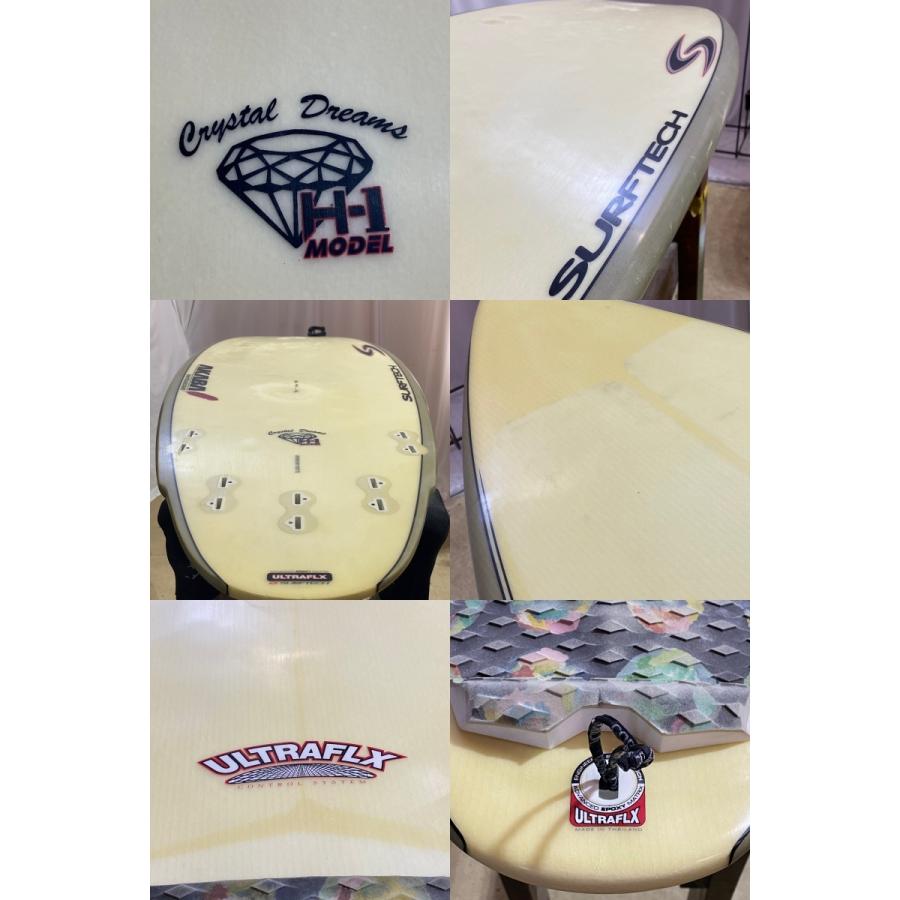 【中古】 Crystal Dreams AKABA surftech (サーフテック) H-1 モデル [CLEAR] 5'8" SURFTECH POWER FLEX サーフボード｜arasoan｜03