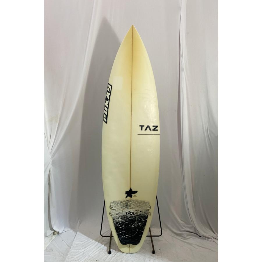 中古】PUKAS (プーカス) UNDER DOG モデル ショートボード [CLEAR] 5'9