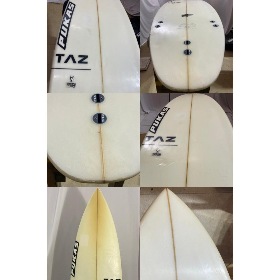 中古】PUKAS (プーカス) UNDER DOG モデル ショートボード [CLEAR] 5'9
