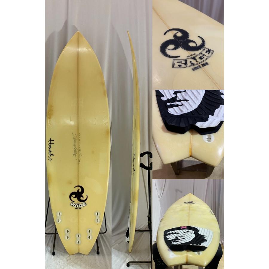 サーフボード レイジ フローマスター  ５．１０ 中古】RAGE (レージ) FLOW MASTER モデル ショートボード [CLEAR