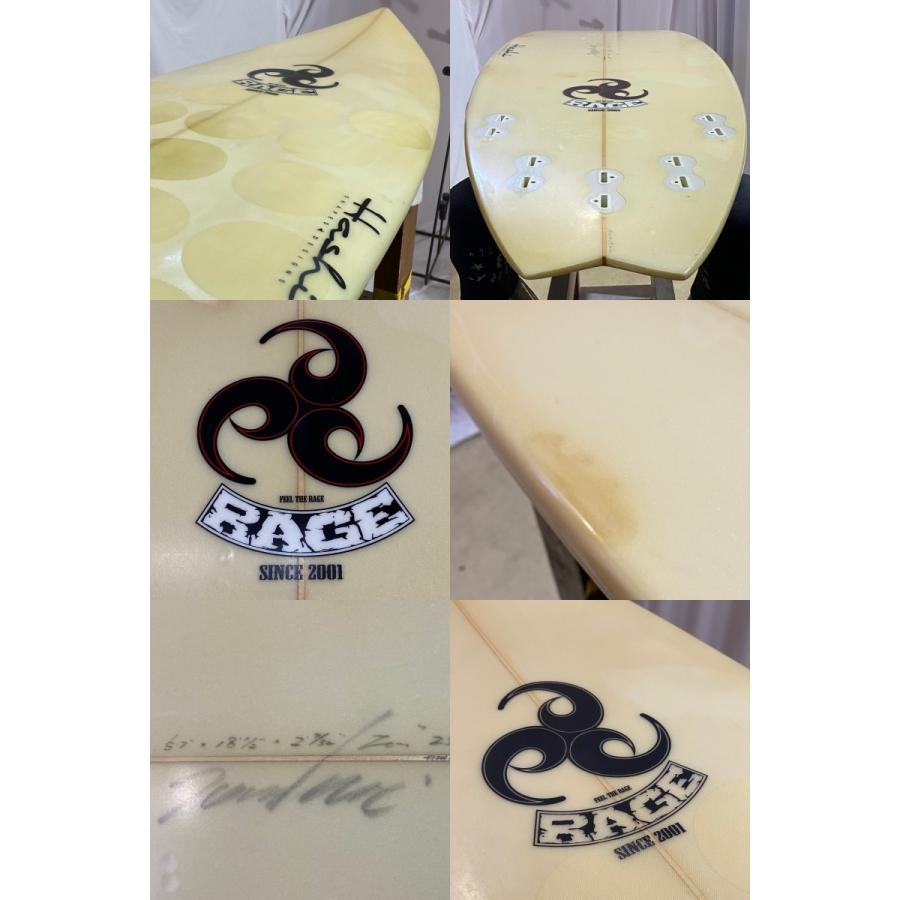 サーフボード レイジ フローマスター  ５．１０ 中古】RAGE (レージ) FLOW MASTER モデル ショートボード [CLEAR