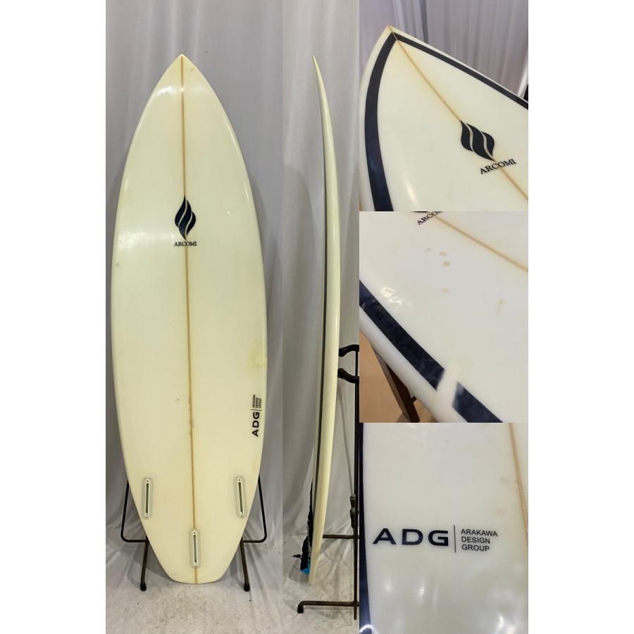 中古】ARCOMI SURF BOARDS ADG モデル ショートボード [CLEAR×BLACK] 5