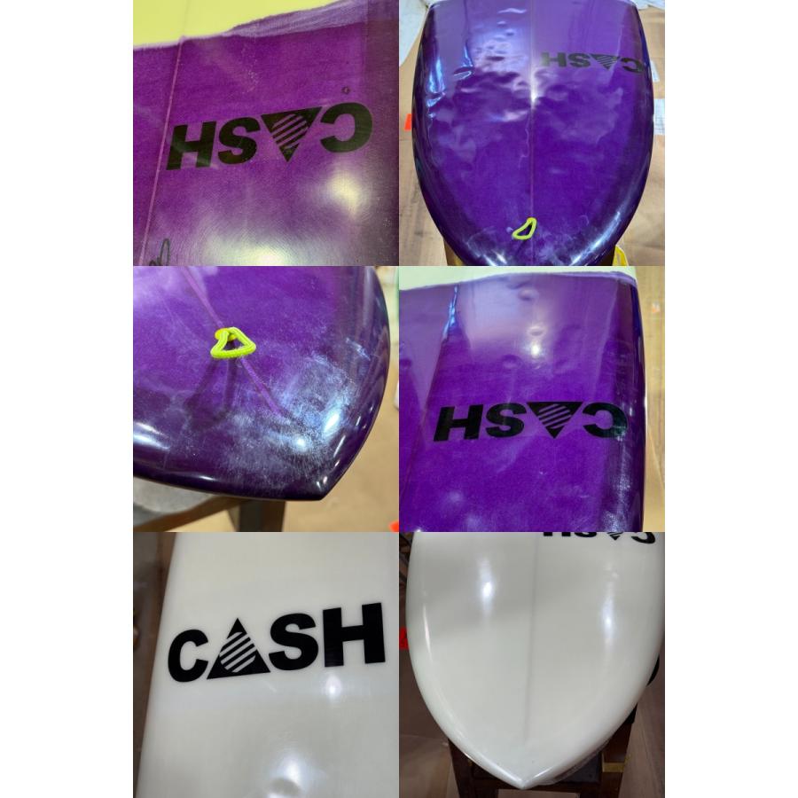 中古】CASH (キャッシュ) ショートボード [WHITE×PUEPLE] 5'7
